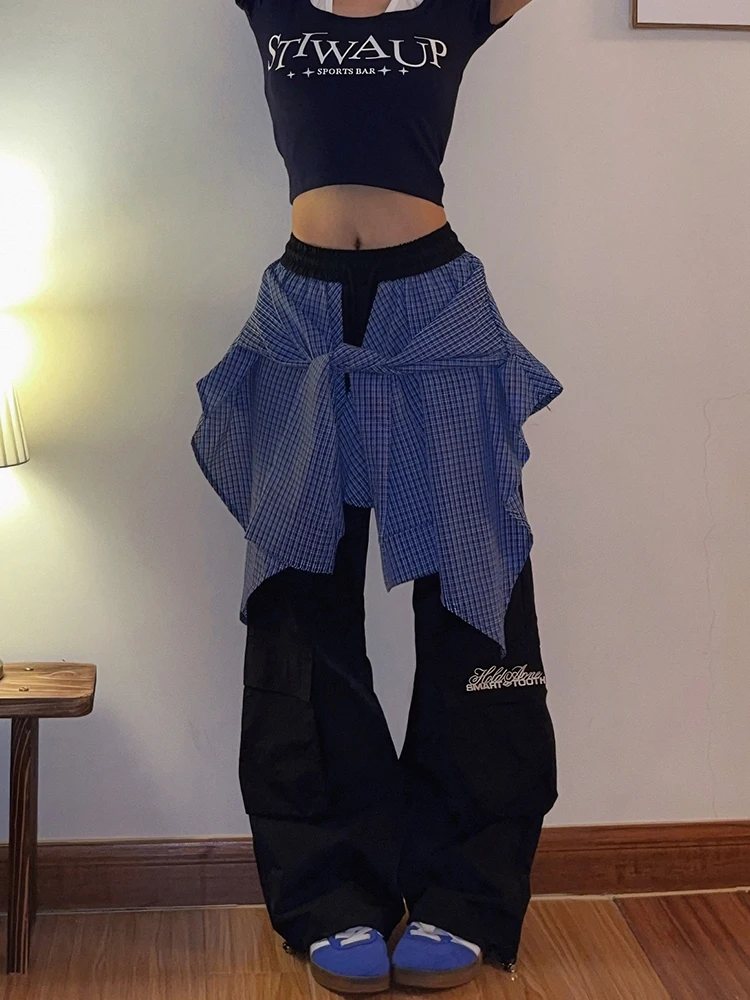 DoubleD American Street Sle Plaid Patchwork Fake Two-Piece Skirt Pants Workwear Casual Straight Leg Long Pants Women
DoubleD American Street Sle Plaid Patchwork Fake Two-Piece Skirt Pants Workwear Casual Straight Leg Long Pants Women