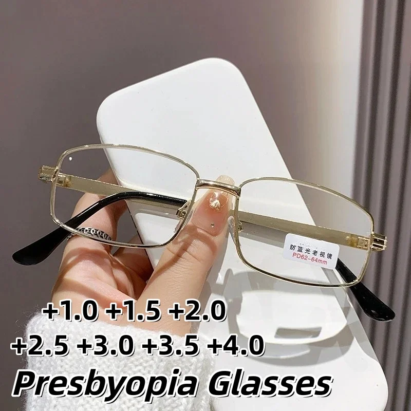 New Metal-Frame Anti-Blue Light Presbyopia Eyewear High-Definition Eye Protection Reading Glasses Unisex +1.0 To +4.0
New Metal-Frame Anti-Blue Light Presbyopia Eyewear High-Definition Eye Protection Reading Glasses Unisex +1.0 To +4.0
