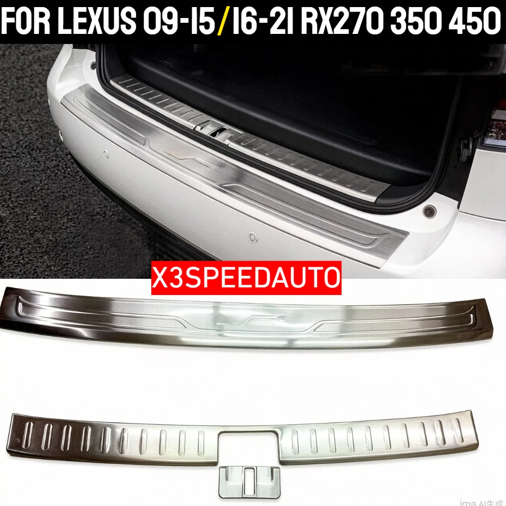 For LEXUS RX270 RX350 RX200T RX300 RX450H 2009-2015 / 2016-2021 Rear Bumper Inside Door Sill Scuff Plate Stainless Car-styling
For LEXUS RX270 RX350 RX200T RX300 RX450H 2009-2015 / 2016-2021 Rear Bumper Inside Door Sill Scuff Plate Stainless Car-styling