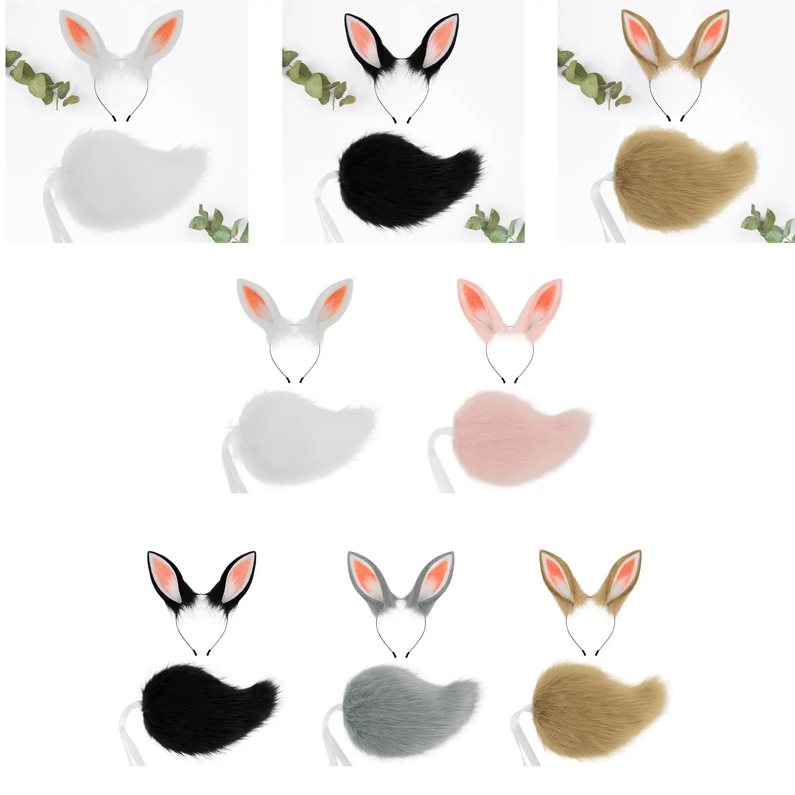 Bunny Ears and Tail Dress up Bunny Tail Rabbit Ears Headband for Carnival Stage Performance Role Playing Themed Parties Party
Bunny Ears and Tail Dress up Bunny Tail Rabbit Ears Headband for Carnival Stage Performance Role Playing Themed Parties Party