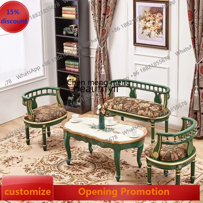 S7486 ss American-Style Painted Solid Wood European-Style Couch Balcony Small Tea Table Living Room Tea Table Home Combination
S7486 ss American-Style Painted Solid Wood European-Style Couch Balcony Small Tea Table Living Room Tea Table Home Combination
