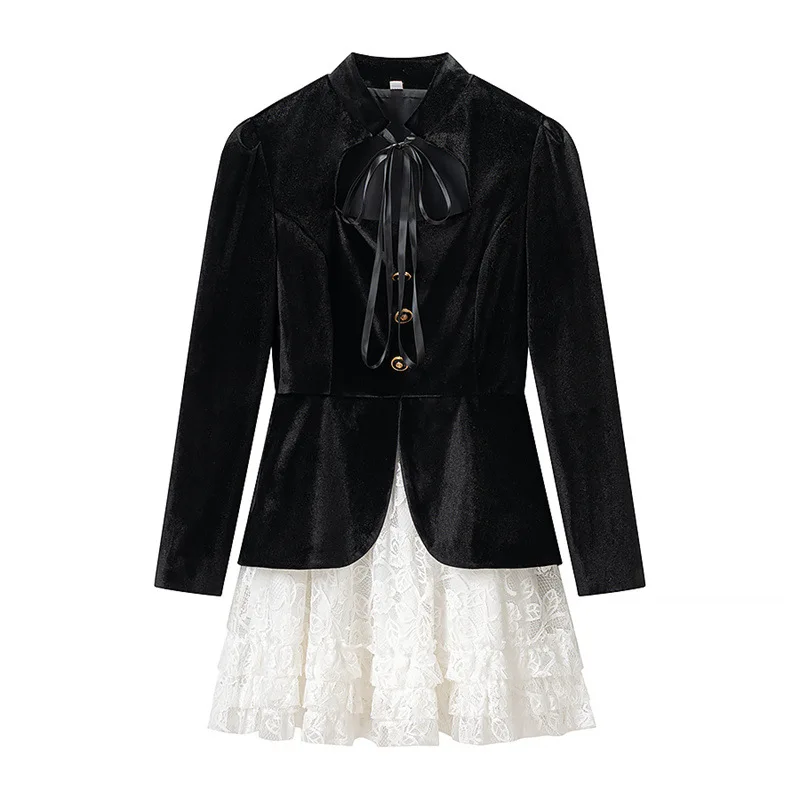 Withered European And American Style Women's Fashion Temperament Elegant Slim Fit Waist Cinched Velvet Patchwork Dress
Withered European And American Style Women's Fashion Temperament Elegant Slim Fit Waist Cinched Velvet Patchwork Dress