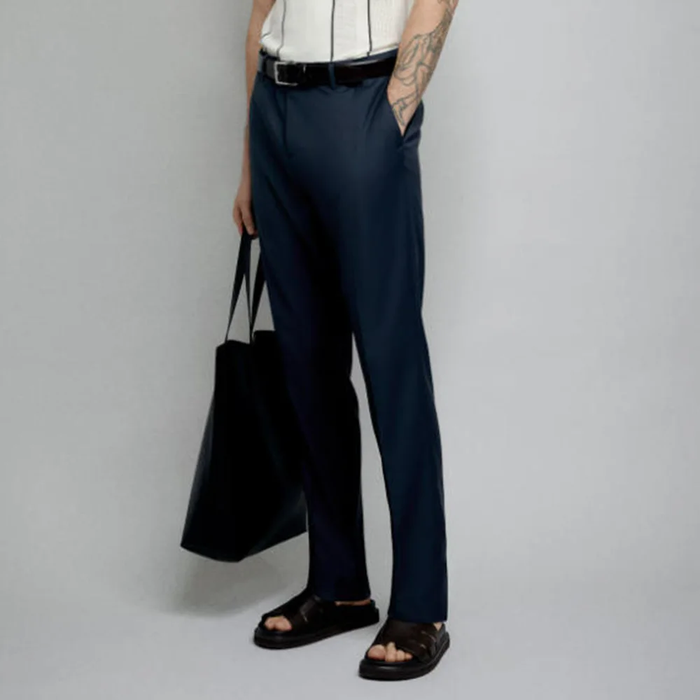 Мужские классические брюки с плоской передней частью, классические деловые официальные брюки, облегающие однотонные офисные брюки для мужчин, стильная мужская одежда на заказ
Мужские классические брюки с плоской передней частью, классические деловые официальные брюки, облегающие однотонные офисные брюки для мужчин, стильная мужская одежда на заказ