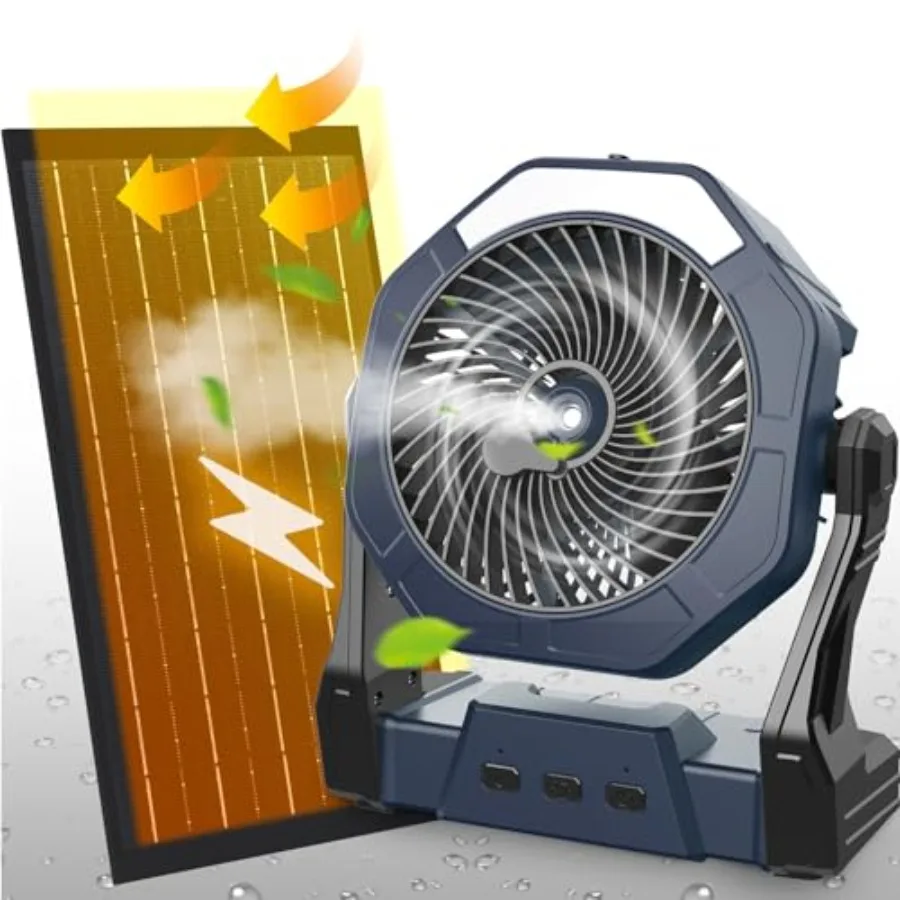 10W Misting Solar Fan 250ml Portable Outdoor Fans with Solar Panel 8 Inch Battery Operated Rechargeable Cooling Fans with Hook
10W Misting Solar Fan 250ml Portable Outdoor Fans with Solar Panel 8 Inch Battery Operated Rechargeable Cooling Fans with Hook