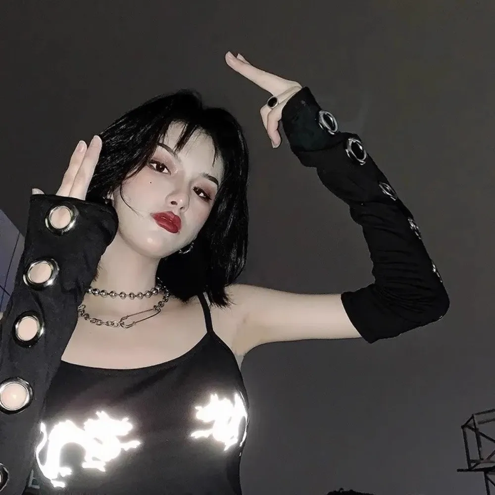 New Gothic Fingerless Gloves Metal Rivet Black Street Dance Sleeves Buckle Punk Style Sleeves Unisex
New Gothic Fingerless Gloves Metal Rivet Black Street Dance Sleeves Buckle Punk Style Sleeves Unisex