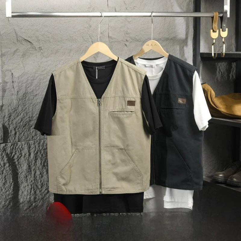 Washed Pure Cotton Vest Unisex Casual Fashionable Versatile Autumn Winter Workwear Leisure Match All Cotton Quality Excellent
Washed Pure Cotton Vest Unisex Casual Fashionable Versatile Autumn Winter Workwear Leisure Match All Cotton Quality Excellent