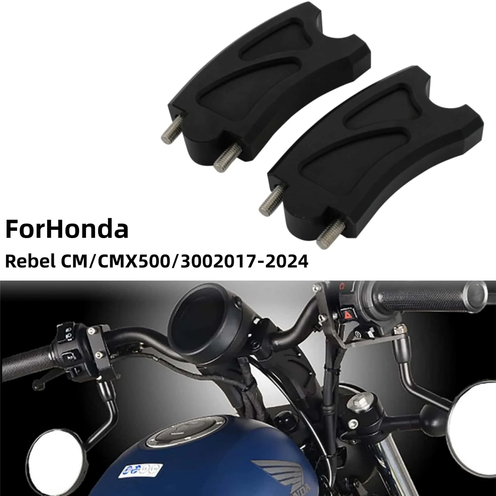 For Honda Rebel CMX 500 300 CMX500 CMX300 2017-2023 2021 2020 Motorcycle Handlebar Risers Handle Bar Lift Clamp Adapters
For Honda Rebel CMX 500 300 CMX500 CMX300 2017-2023 2021 2020 Motorcycle Handlebar Risers Handle Bar Lift Clamp Adapters