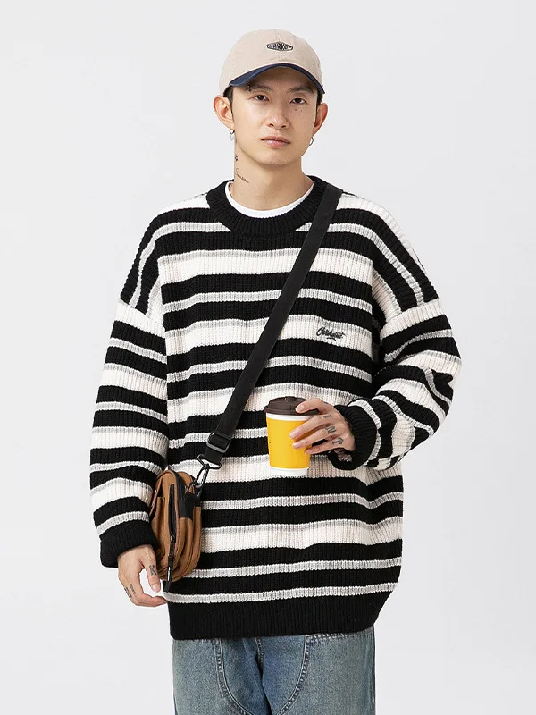 Trendy Striped Men's Sweater Casual Sle for Junior And High School Students Autumn Winter Loose Fit Polyester Fiber Long Sl...
Trendy Striped Men's Sweater Casual Sle for Junior And High School Students Autumn Winter Loose Fit Polyester Fiber Long Sl...