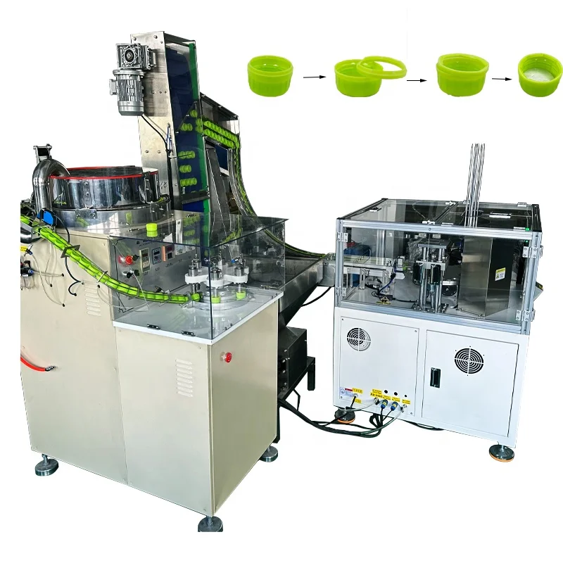 High Speed 7000-8000pcs/hour Cap Slitting Folding Wadding Machine Full Automatic for Engine Oil Cap Edible Oil Cap
High Speed 7000-8000pcs/hour Cap Slitting Folding Wadding Machine Full Automatic for Engine Oil Cap Edible Oil Cap
