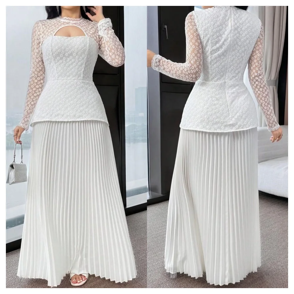 Customized Exquisite White Chiffon Evening Dress Fashion Crew Neck Long Sleeves Party Dress High Quality A-Line Celebrity Gowns
Customized Exquisite White Chiffon Evening Dress Fashion Crew Neck Long Sleeves Party Dress High Quality A-Line Celebrity Gowns