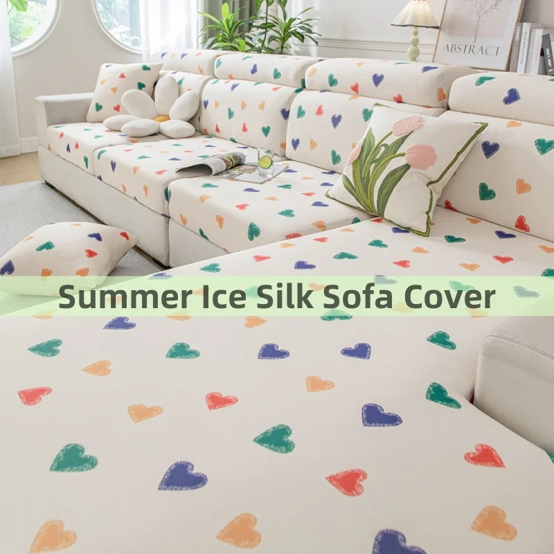 Colorful Polka Dots Printed Ice Silk Sofa Cover Summer Full-package Non-slip Couch Slipcovers Elastic Dustproof Sofa Toppers
Colorful Polka Dots Printed Ice Silk Sofa Cover Summer Full-package Non-slip Couch Slipcovers Elastic Dustproof Sofa Toppers