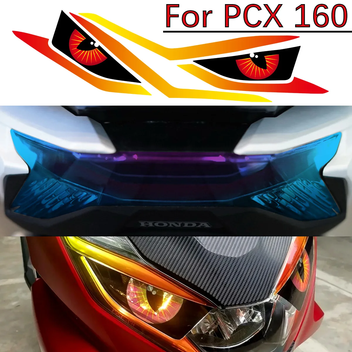 For Honda PCX 160 Headlight Reflective Vinyl Sticker Custom Decorative Motorcycles Modification Accessories Decal
For Honda PCX 160 Headlight Reflective Vinyl Sticker Custom Decorative Motorcycles Modification Accessories Decal