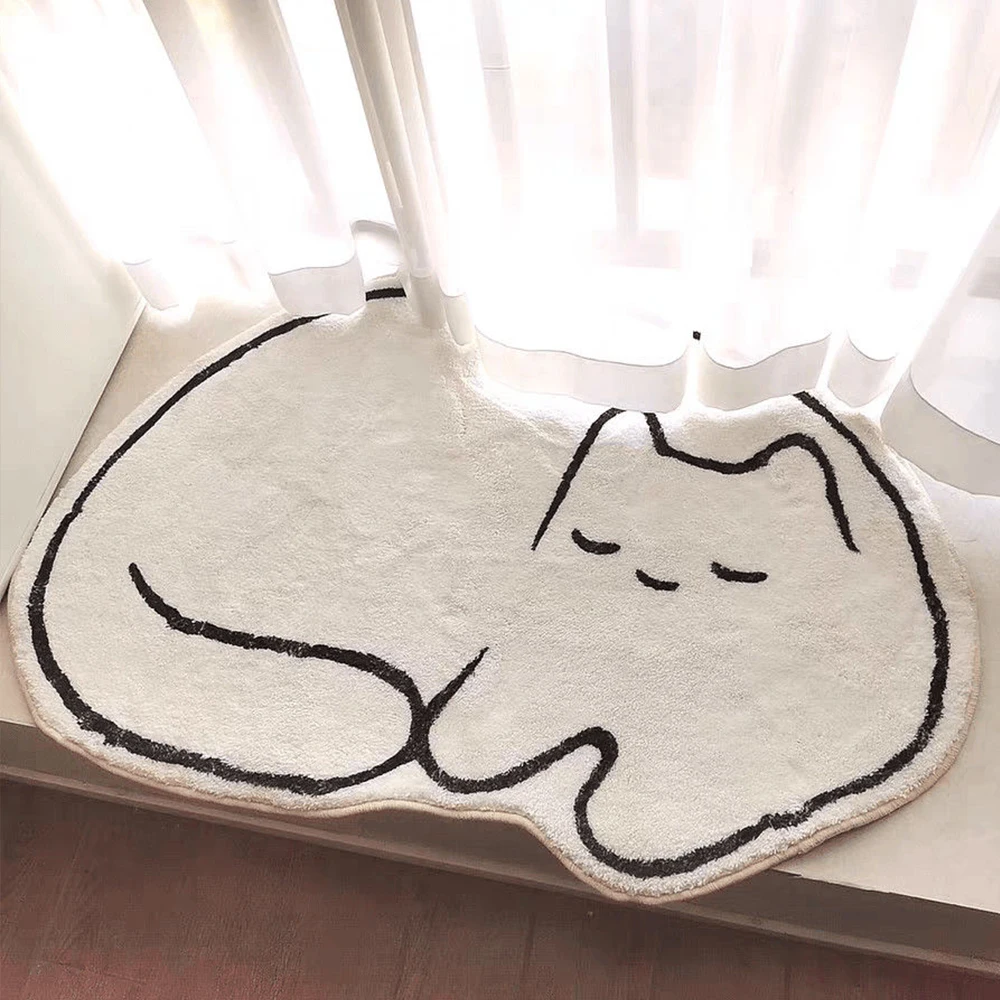 INS Cute Cat Carpet In The Bedroom,Simple Japanese White Cat-Shaped Rug, Furry Mat, Bedside Mat, Cute Room Decoration Rug
INS Cute Cat Carpet In The Bedroom,Simple Japanese White Cat-Shaped Rug, Furry Mat, Bedside Mat, Cute Room Decoration Rug