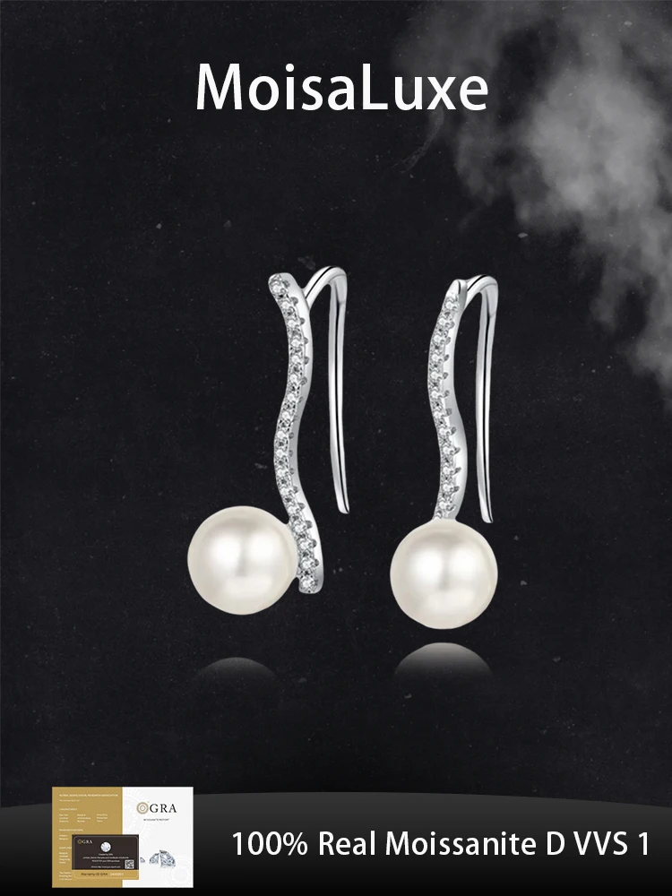 MoisaLuxe Official Store GRA Moissanite Plata Sterling 925 Silver Wave Row Earrings For Women Fashion Jewelry Hoops Piercing
MoisaLuxe Official Store GRA Moissanite Plata Sterling 925 Silver Wave Row Earrings For Women Fashion Jewelry Hoops Piercing