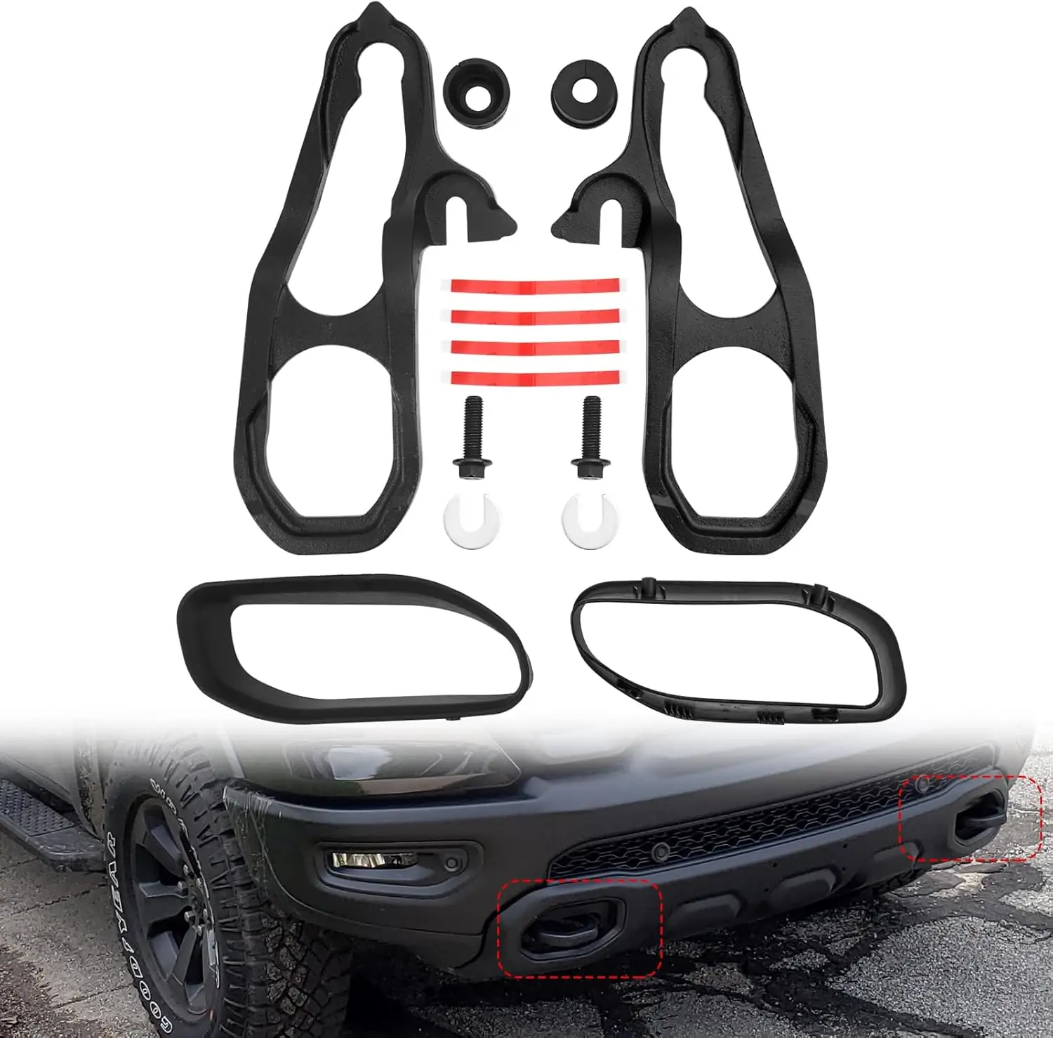 Car Towing, Forged Material, Black Color, Compatible with 2019 - 2022 Dodge Ram 1500 DT, Replace OEM Part
Car Towing, Forged Material, Black Color, Compatible with 2019 - 2022 Dodge Ram 1500 DT, Replace OEM Part