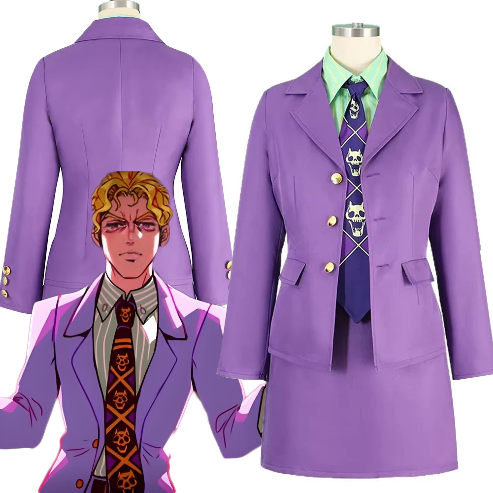 Костюм для косплея Джой-Джо из «Безумных приключений»: Женский фиолетовый костюм Йошикаге Киры, комплект одежды для Хэллоуина и карнавальных вечеринок
Костюм для косплея Джой-Джо из «Безумных приключений»: Женский фиолетовый костюм Йошикаге Киры, комплект одежды для Хэллоуина и карнавальных вечеринок