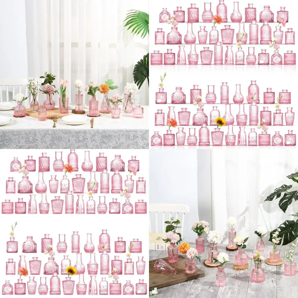Wholesale 64-Piece Glass Bud Vases, Petite Flower Vessels for Weddings, Pink Miniature Vases for Table Décor
Wholesale 64-Piece Glass Bud Vases, Petite Flower Vessels for Weddings, Pink Miniature Vases for Table Décor
