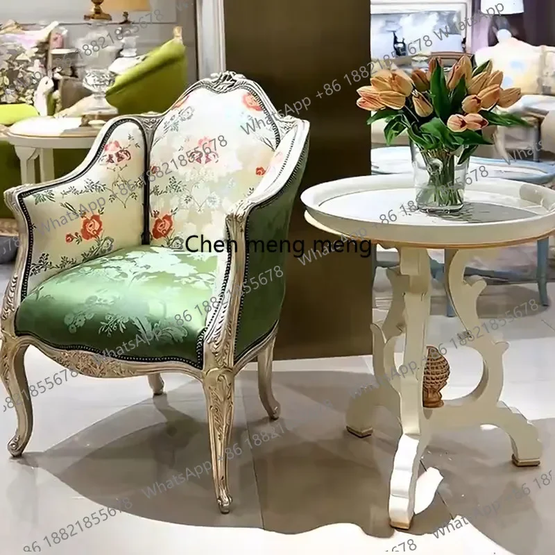 Discount Court French retro silk embroidery full solid wood carving flower leisure chair European single sofa matching small sid
Discount Court French retro silk embroidery full solid wood carving flower leisure chair European single sofa matching small sid