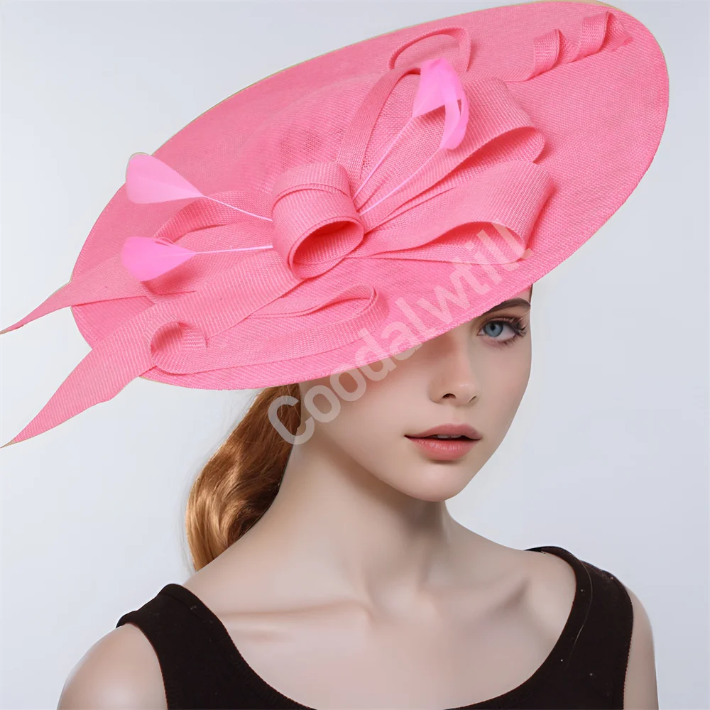 Pink Big Derby Church Fascinator Hat With Headband Women Ladies Royal Ascot Cocktail Headpiece Bride Wedding Party Millinery Cap
Pink Big Derby Church Fascinator Hat With Headband Women Ladies Royal Ascot Cocktail Headpiece Bride Wedding Party Millinery Cap