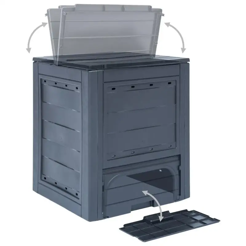 Garden Composter Gray 23.6"x23.6"x28.7" 68.7 gal
Garden Composter Gray 23.6"x23.6"x28.7" 68.7 gal