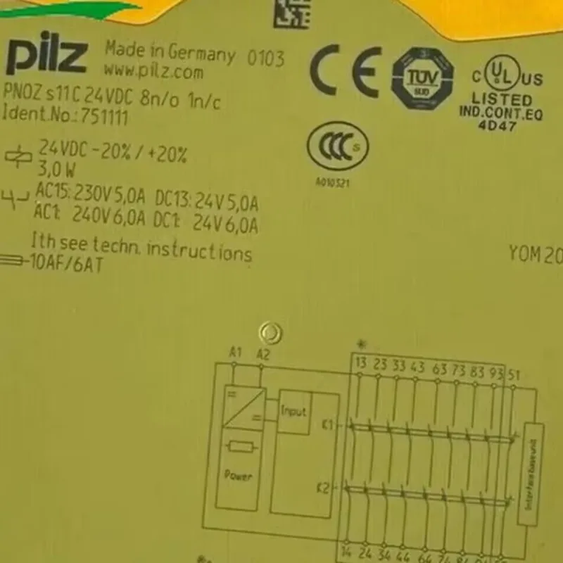 Новое оригинальное реле безопасности S11c 24VDC, в наличии, в заводской упаковке
Новое оригинальное реле безопасности S11c 24VDC, в наличии, в заводской упаковке