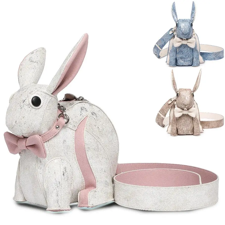 Fashionable and personalized design, bunny shaped three-dimensional handbag, cute splicing, single shoulder diagonal cross bag
Fashionable and personalized design, bunny shaped three-dimensional handbag, cute splicing, single shoulder diagonal cross bag