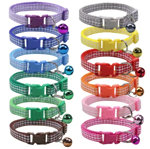 Adjustable polyester solid fabric classic cat collar with bells, suitable for small to medium pets, suitable for all seasons
Adjustable polyester solid fabric classic cat collar with bells, suitable for small to medium pets, suitable for all seasons