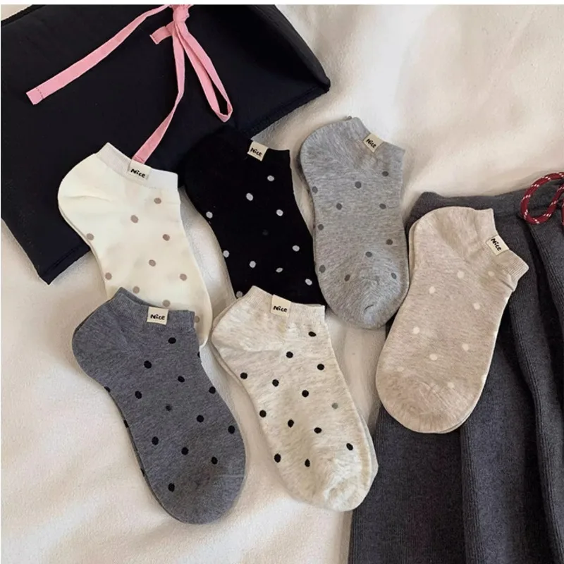 6 Pairs Women's Short Socks Spring Summer Thin Dot Short Tube Shallow Mouth Women Ankle Socks White Invisible Socks for Girls
6 Pairs Women's Short Socks Spring Summer Thin Dot Short Tube Shallow Mouth Women Ankle Socks White Invisible Socks for Girls