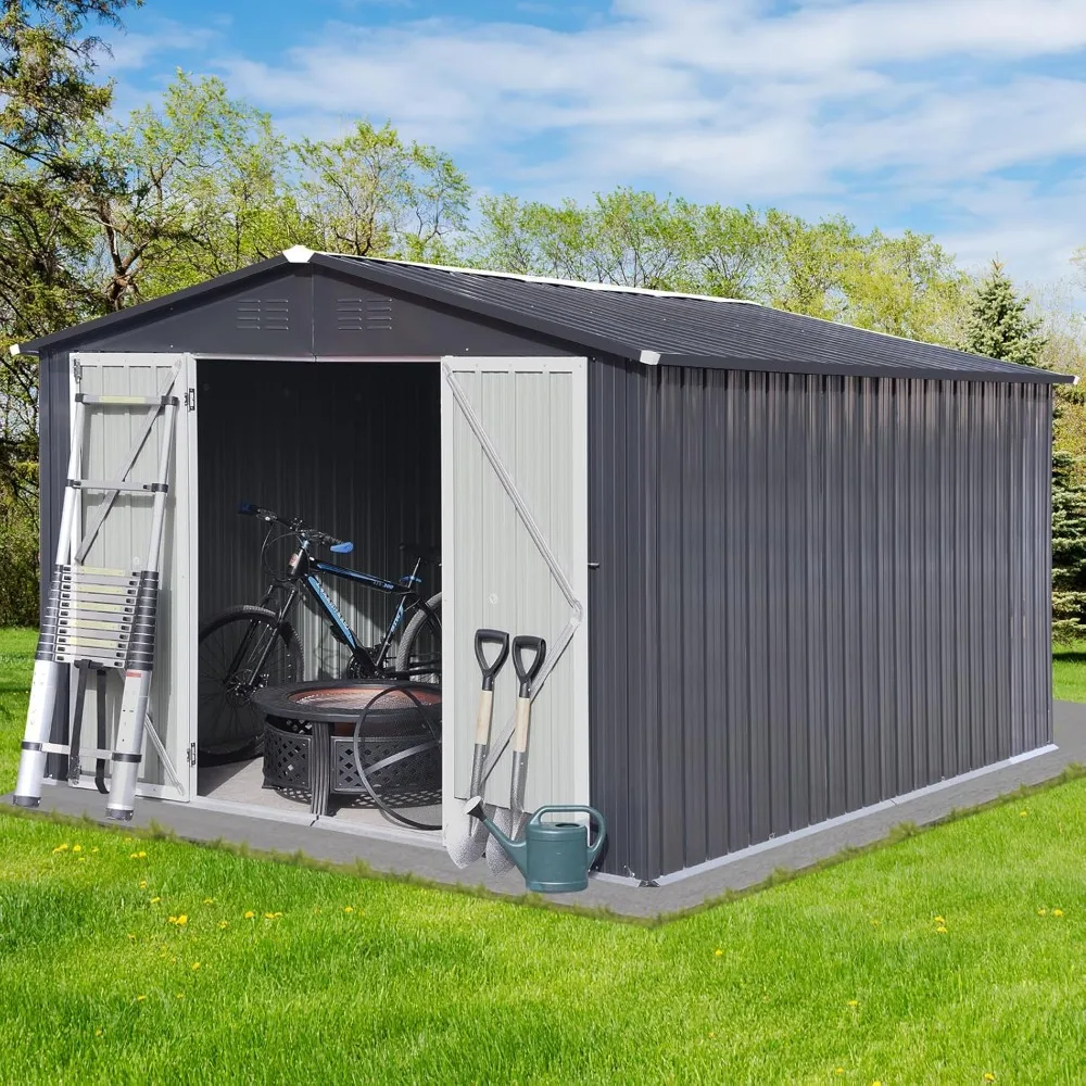 Sheds 12FT x 10FT Outdoor & Storage Clearance, Metal Anti-Corrosion Utility Tool House with Lockable Door & Shutter Vents
Sheds 12FT x 10FT Outdoor & Storage Clearance, Metal Anti-Corrosion Utility Tool House with Lockable Door & Shutter Vents