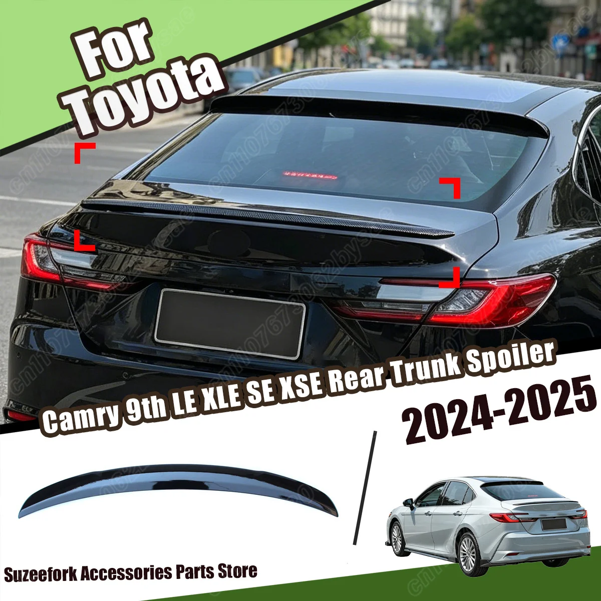 For Toyota Camry 9th LE XLE SE XSE 2024 2025 Automobile Rear Trunk Spoiler Car Rear Splitter Wing Body Decorate Modification Kit
For Toyota Camry 9th LE XLE SE XSE 2024 2025 Automobile Rear Trunk Spoiler Car Rear Splitter Wing Body Decorate Modification Kit