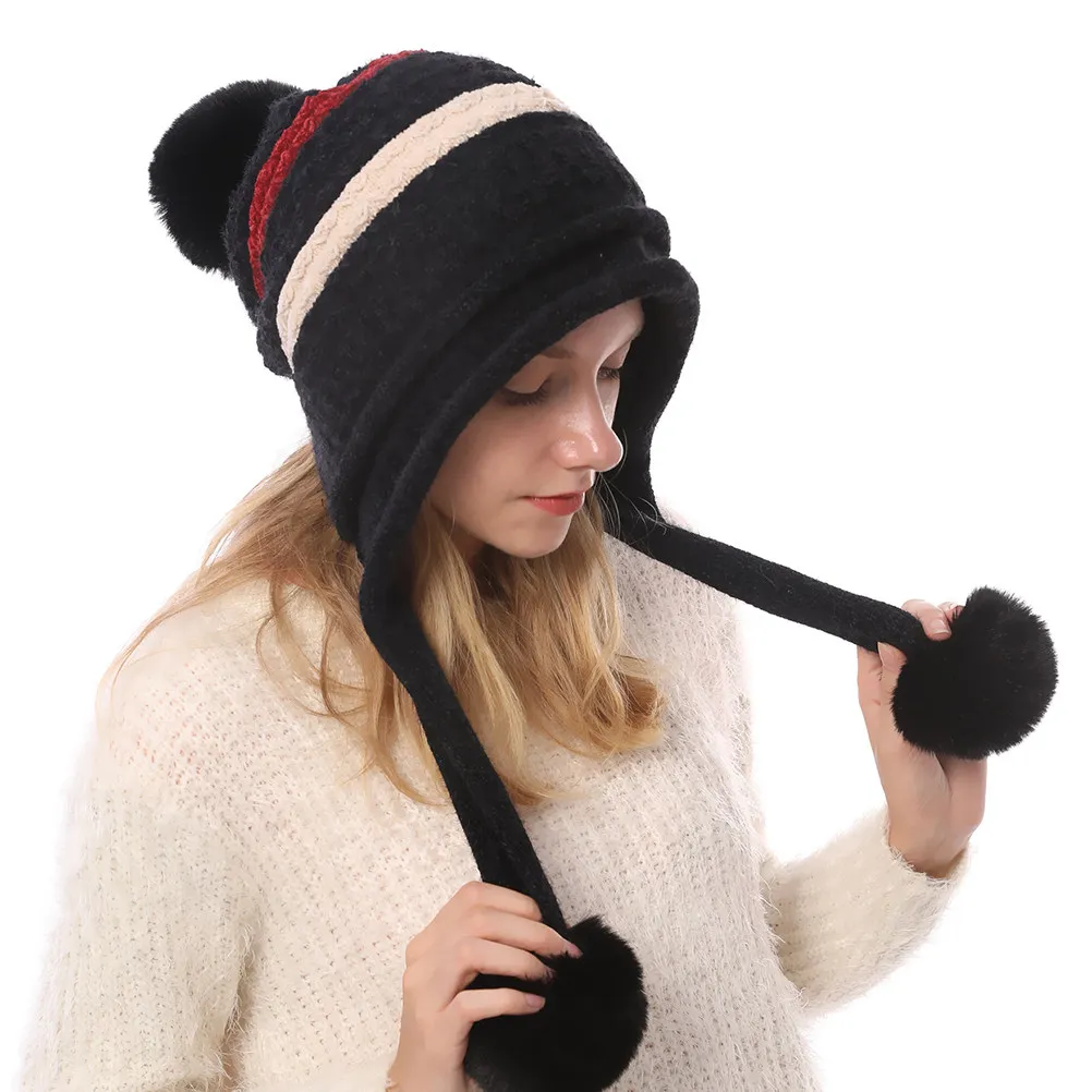 Winter Knitted Wool Hat for Women Girls One Size Fits Most Warm Ski Headgear Elastic Comfortable Ear Covering Pom Pom Design
Winter Knitted Wool Hat for Women Girls One Size Fits Most Warm Ski Headgear Elastic Comfortable Ear Covering Pom Pom Design