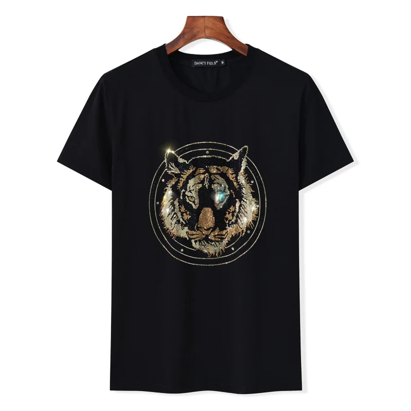 Plus Size Women T Shirt Rhinestones Tiger Head Fashion Streetwear O Neck Cotton Ladies Short Sleeve Tshirts Calaveras Camiseta
Plus Size Women T Shirt Rhinestones Tiger Head Fashion Streetwear O Neck Cotton Ladies Short Sleeve Tshirts Calaveras Camiseta
