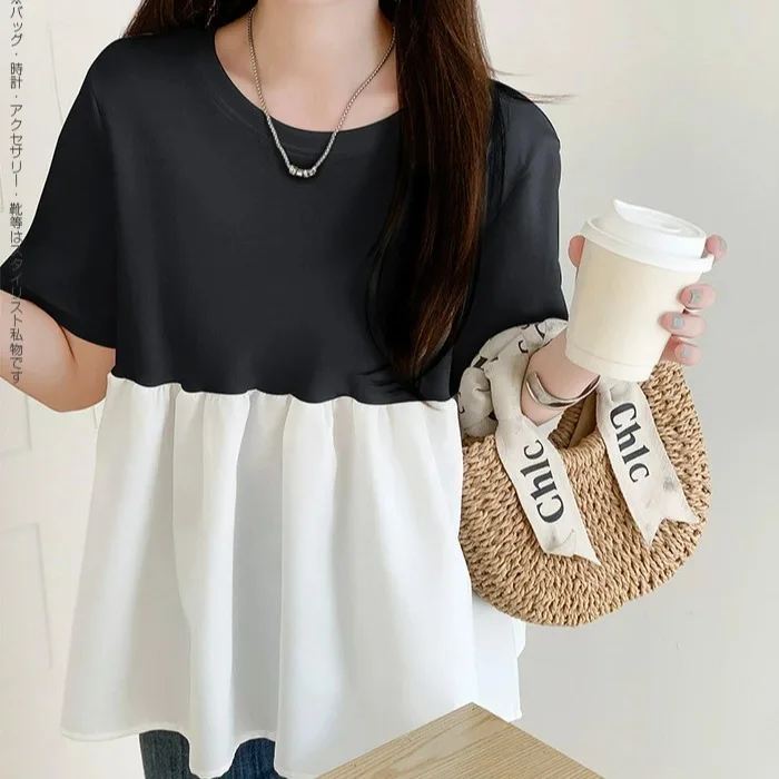 Japan's 2026 New Korean-style Foreign Trade Short-sleeve Spring-summer Chiffon Top And Base Shirt
Japan's 2026 New Korean-style Foreign Trade Short-sleeve Spring-summer Chiffon Top And Base Shirt