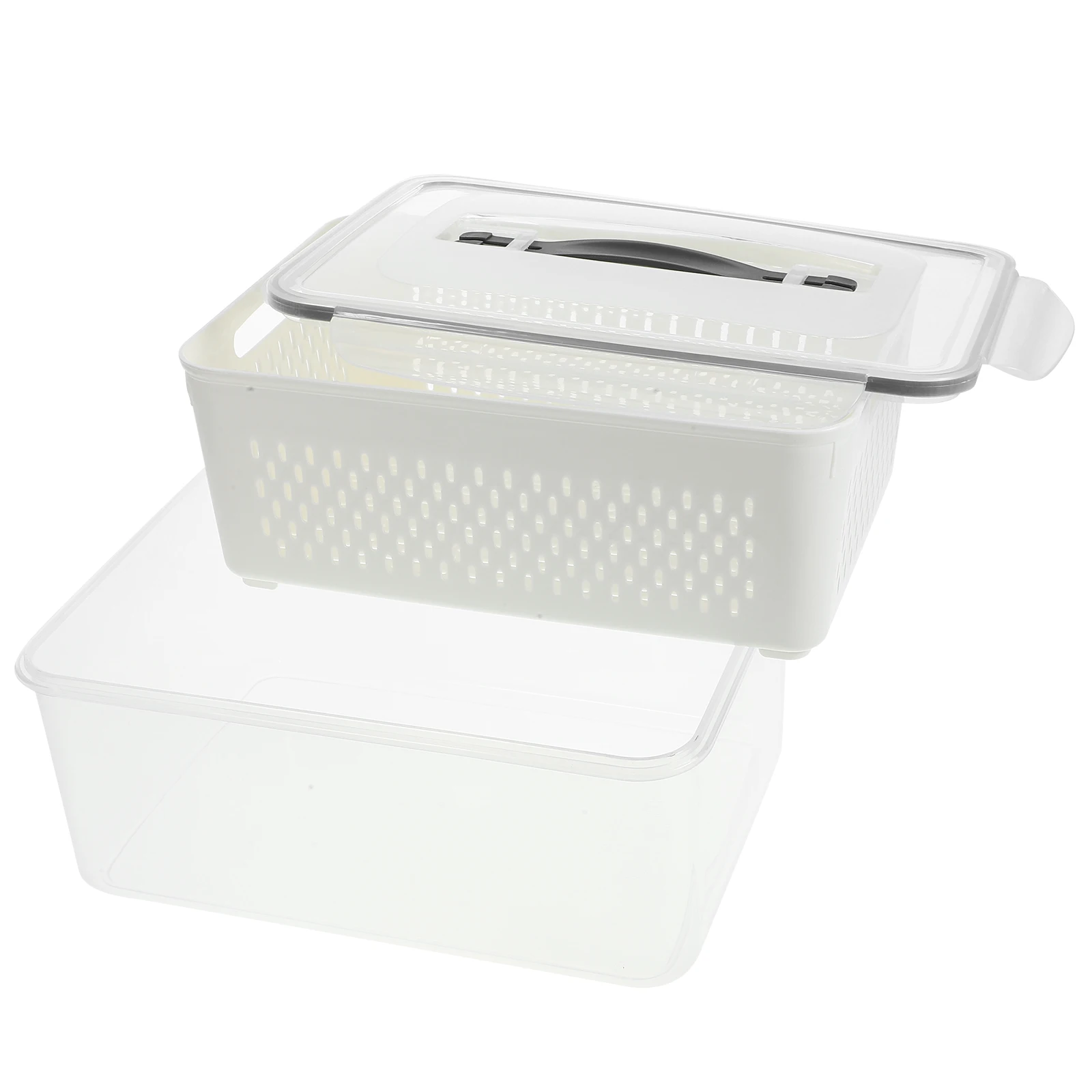 Portable 4.5L Fridge Storage Box with Lid Drain Basket for Fruit Vegetable Keep Fresh Organized Kitchen Pantry Refrigerator
Portable 4.5L Fridge Storage Box with Lid Drain Basket for Fruit Vegetable Keep Fresh Organized Kitchen Pantry Refrigerator