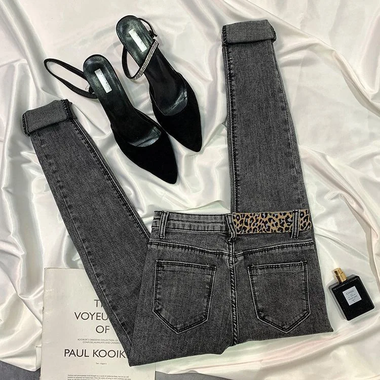 High Waist Slim Fit Elastic Korean Style Leopard Print Patchwork Skinny Pencil Jeans Women's Fashion Spring Cotton Stretch Denim
High Waist Slim Fit Elastic Korean Style Leopard Print Patchwork Skinny Pencil Jeans Women's Fashion Spring Cotton Stretch Denim