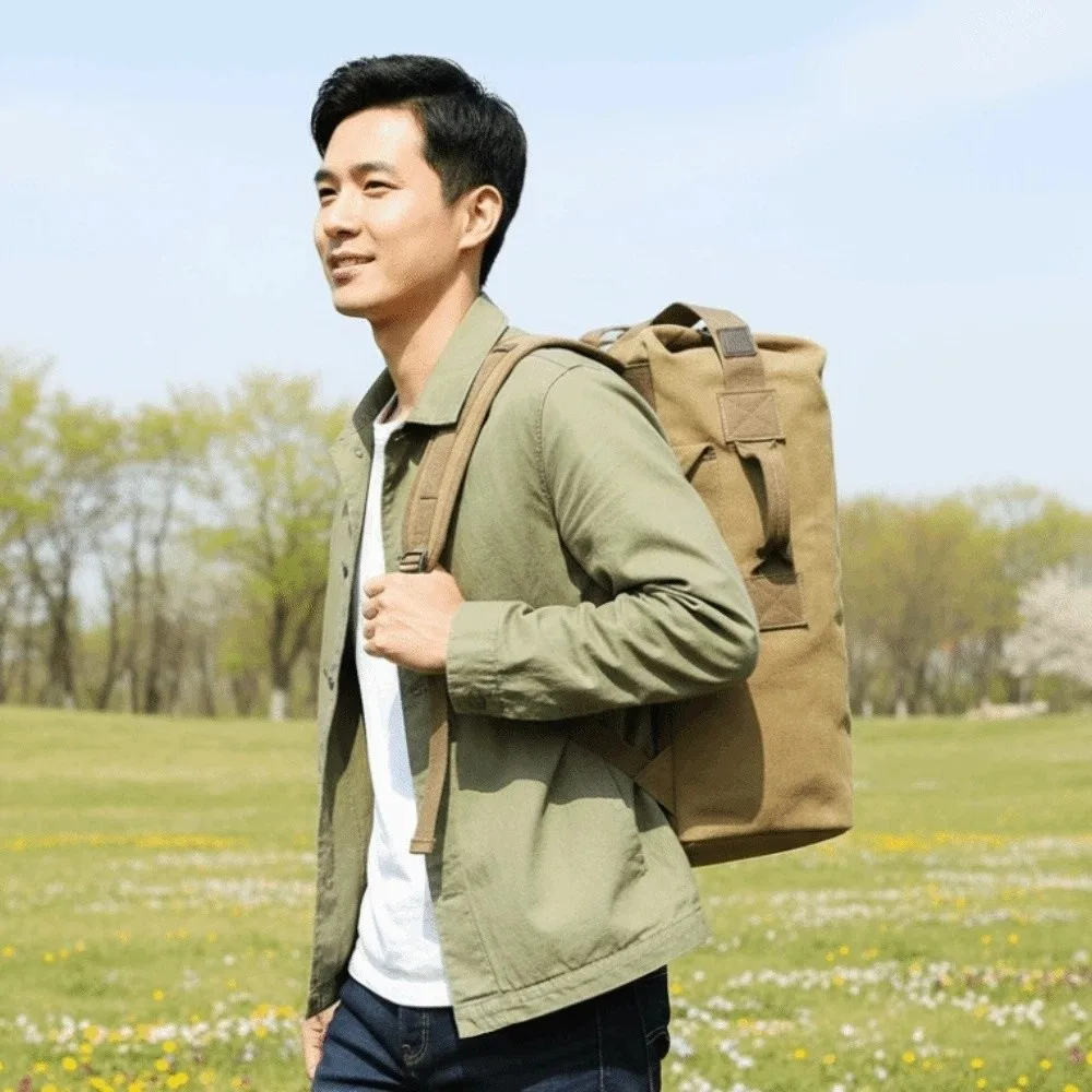 Elegant Vintage Canvas Rucksack Folding Solid Color Multi-pockets Design Backpack Multi-purpose Handbag
Elegant Vintage Canvas Rucksack Folding Solid Color Multi-pockets Design Backpack Multi-purpose Handbag