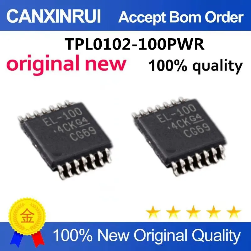 TPL0102-100PWR Silk Screen EL-100 TSSOP14 Foot Patch Digital Potentiometer Interface IC
TPL0102-100PWR Silk Screen EL-100 TSSOP14 Foot Patch Digital Potentiometer Interface IC