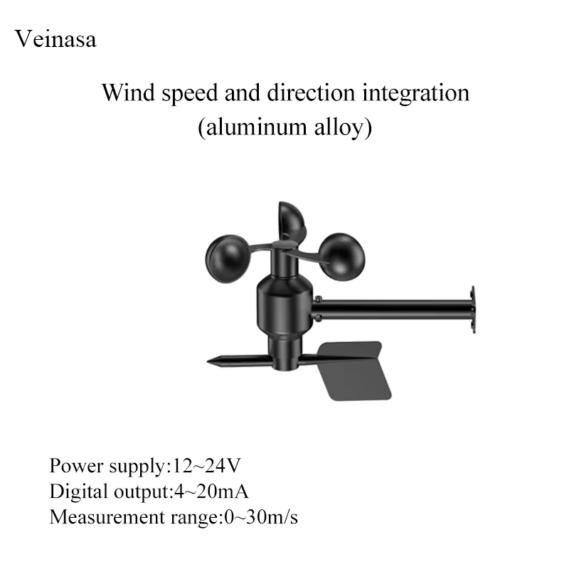Veinasa XS-WSDS01 4-20mA IP65 Protection Integrated Wind Speed and Direction Sensor ABS Anemometer
Veinasa XS-WSDS01 4-20mA IP65 Protection Integrated Wind Speed and Direction Sensor ABS Anemometer
