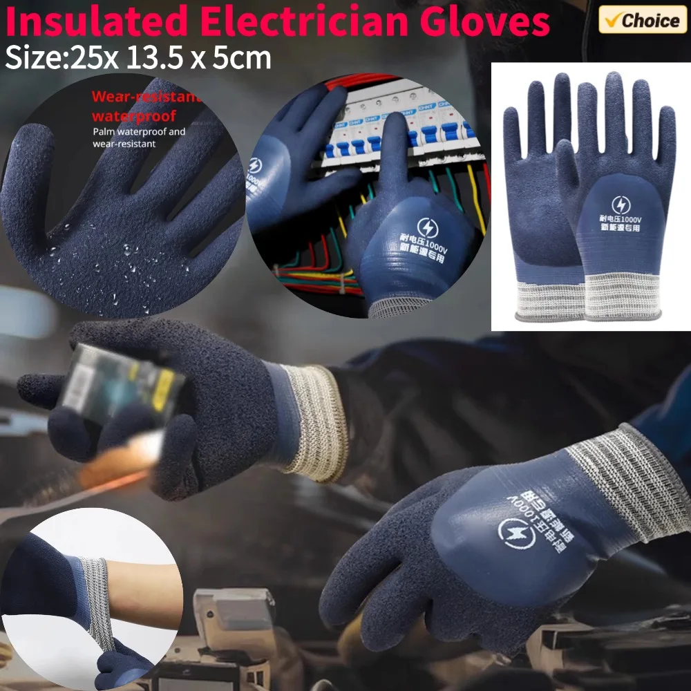 Voltage Resistant Electrician Gloves 1000V Electrical Insulated Gloves Rubber Electrician Insulating Gloves for Men
Voltage Resistant Electrician Gloves 1000V Electrical Insulated Gloves Rubber Electrician Insulating Gloves for Men
