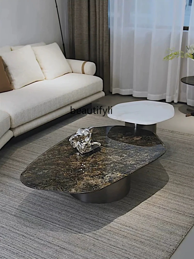 Light luxury pure natural platinum diamond luxury stone coffee table high-end special-shaped Italian minimalist
Light luxury pure natural platinum diamond luxury stone coffee table high-end special-shaped Italian minimalist