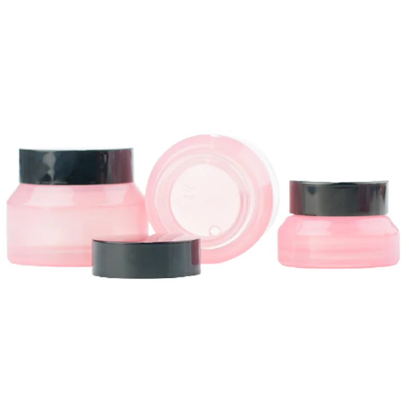 15G 30G 50G Empty Clear Pink Wryshoulder Cream Jar Black Cap With White Inner Pad Refillable Cosmetic Packaging Container 10Pcs
15G 30G 50G Empty Clear Pink Wryshoulder Cream Jar Black Cap With White Inner Pad Refillable Cosmetic Packaging Container 10Pcs