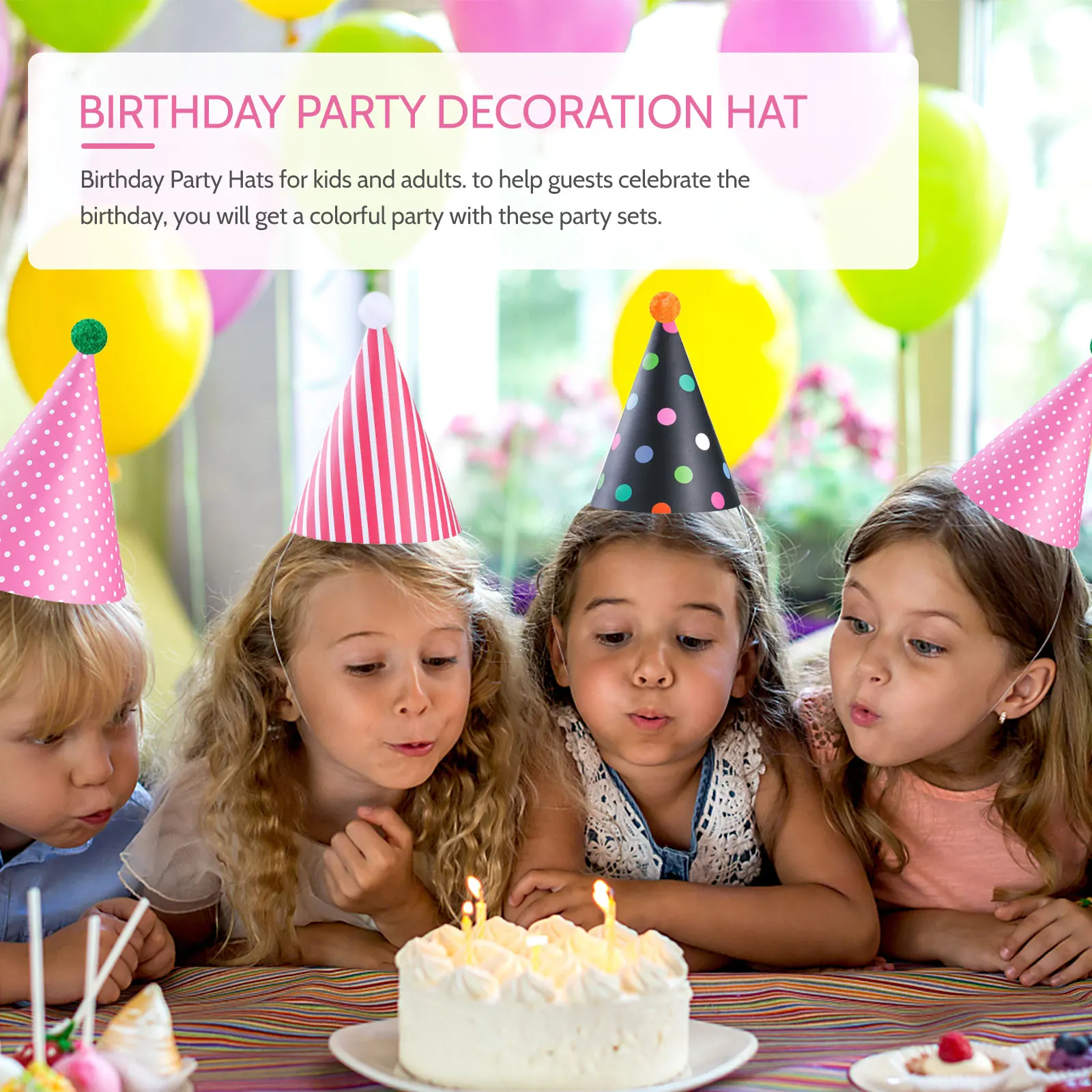 Birthday Party Hats 9 Kids Hats 2 Elastic String Festive Decoration Polka Dot Sets Little Balls DIY 
Birthday Party Hats 9 Kids Hats 2 Elastic String Festive Decoration Polka Dot Sets Little Balls DIY