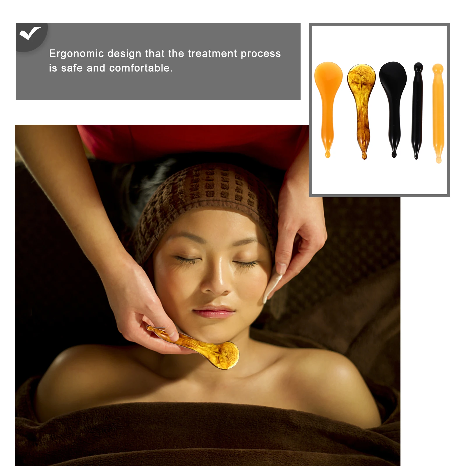Massage Scraping Tablets Guasha Scraper Resin Material Smooth Texture Neck Face Back Shoulder Leg Foot
Massage Scraping Tablets Guasha Scraper Resin Material Smooth Texture Neck Face Back Shoulder Leg Foot