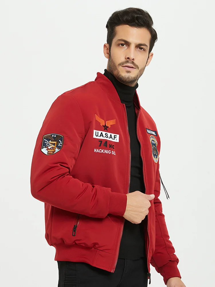 Модная хлопковая куртка-бомбер для мужчин, теплая верхняя одежда с воротником-бомбером, на флисовой подкладке, утолщенная, короткий рукав, весенняя молодежная мода
Модная хлопковая куртка-бомбер для мужчин, теплая верхняя одежда с воротником-бомбером, на флисовой подкладке, утолщенная, короткий рукав, весенняя молодежная мода