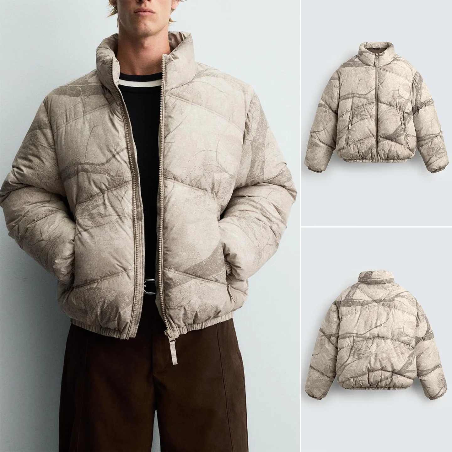 Loose Fit Long Sve Cotton Jaet Men's Autumn New Abstract Print Stand Collar Coat Warm Youth Faion Casual Pure Color
Loose Fit Long Sve Cotton Jaet Men's Autumn New Abstract Print Stand Collar Coat Warm Youth Faion Casual Pure Color