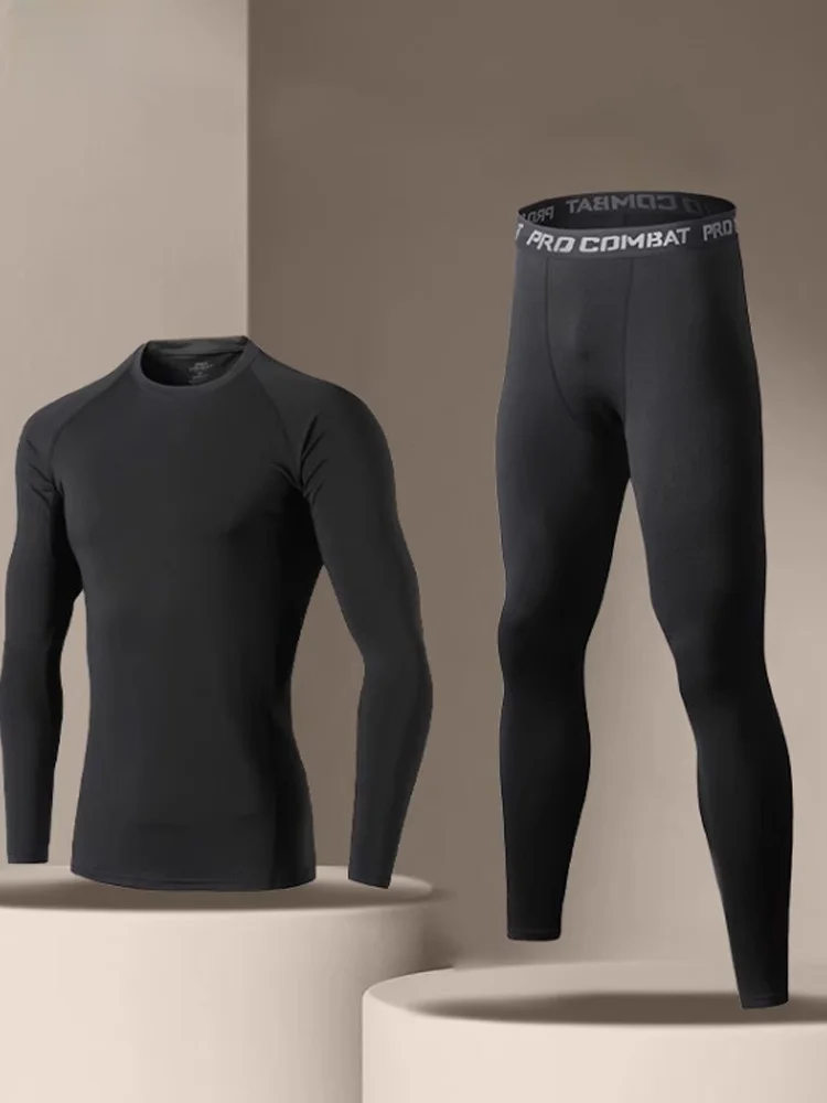 Мужской спортивный костюм для тренировок, быстросохнущий комплект одежды для бега и фитнеса, теплая эластичная нижняя одежда, брюки с высокой эластичностью
Мужской спортивный костюм для тренировок, быстросохнущий комплект одежды для бега и фитнеса, теплая эластичная нижняя одежда, брюки с высокой эластичностью