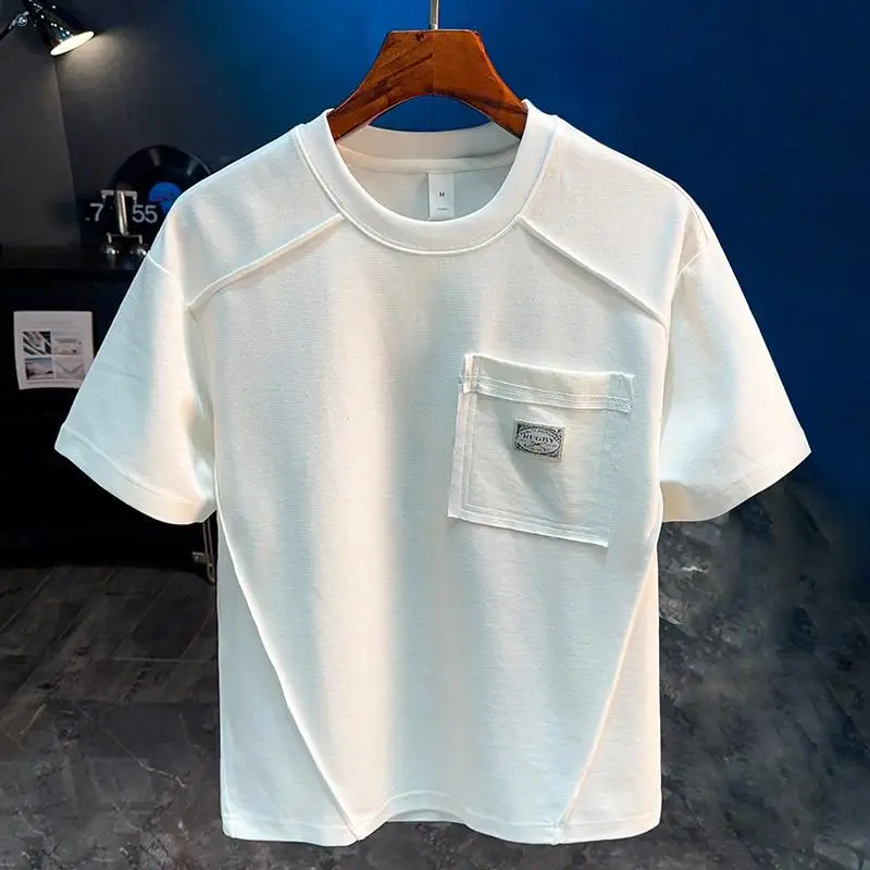 Short sleeved T-shirt men's 2025 summer new half sleeved loose trendy Korean street patchwork top
Short sleeved T-shirt men's 2025 summer new half sleeved loose trendy Korean street patchwork top