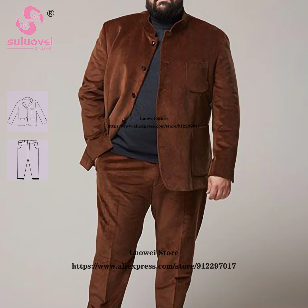 Fashion Velvet Plus Size Suits For Men Elegant 2 Piece Jacket And Pants Set Formal Groom Wedding Tuxedo Traje De Hombre Elegante
Fashion Velvet Plus Size Suits For Men Elegant 2 Piece Jacket And Pants Set Formal Groom Wedding Tuxedo Traje De Hombre Elegante