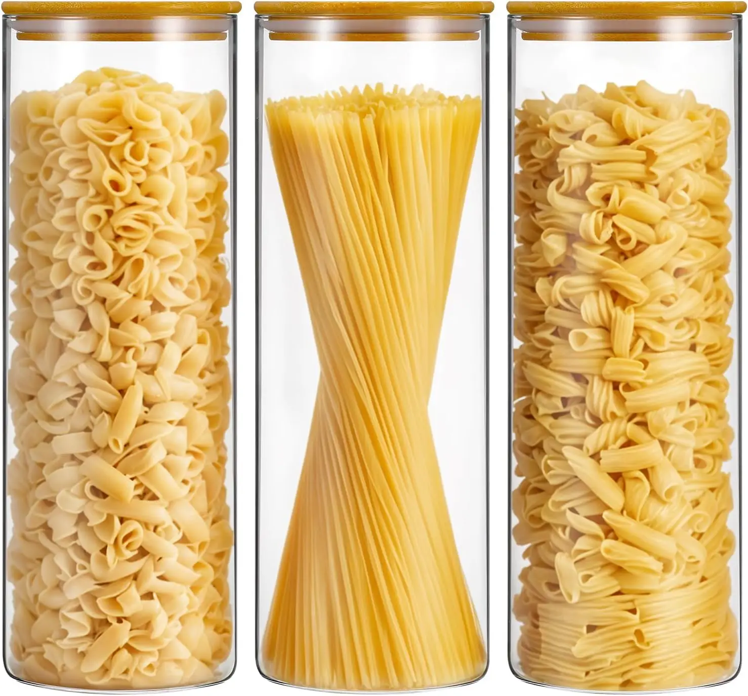 Стеклянные банки для хранения продуктов питания из 3 предметов, герметичные, 70 унций с бамбуковыми крышками, не содержит BPA для кухни и кладовой
Стеклянные банки для хранения продуктов питания из 3 предметов, герметичные, 70 унций с бамбуковыми крышками, не содержит BPA для кухни и кладовой