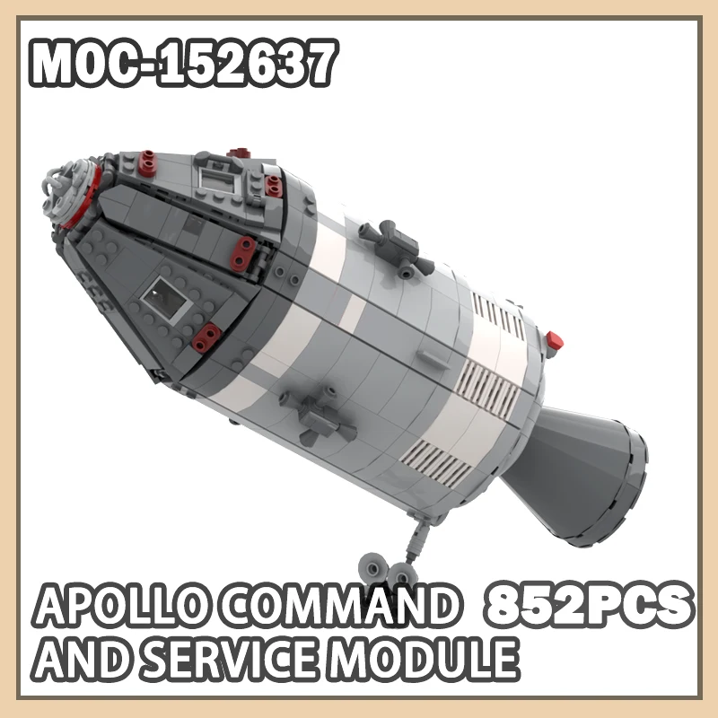 MOC-152637 Space Technology Series Apollo Command and Service Module Building Block Model Brick Set Creative Gifts DIY Toy852PCS